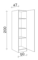 Flex-Well Seitenschrank Bergen | Holztöne 3