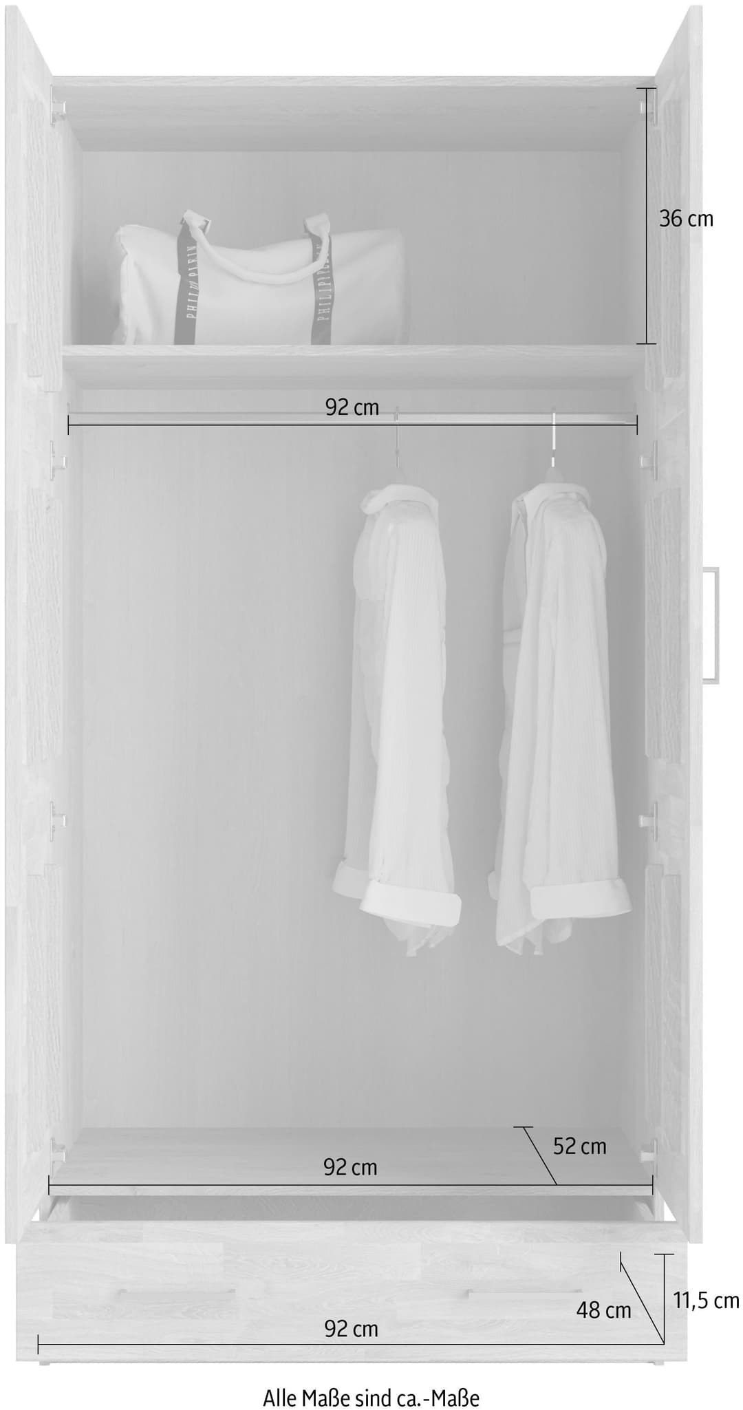 OTTO home Kleiderschrank Sabrina | Holztöne