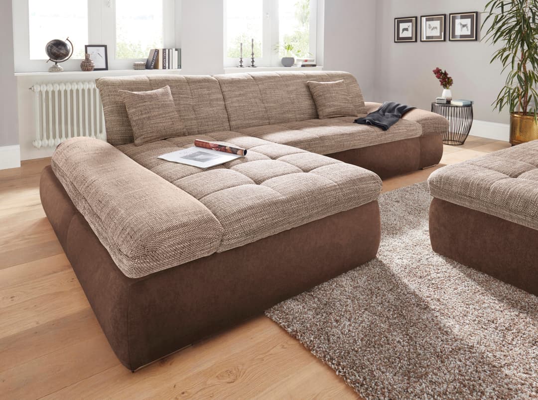 DOMO collection Ecksofa PB Moric | Braun