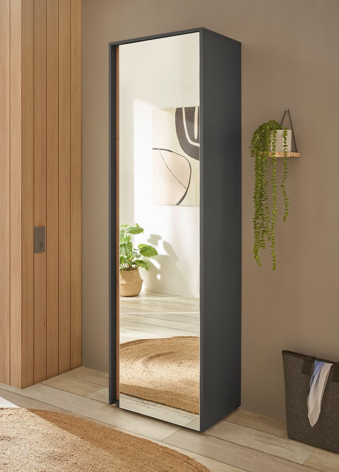 Home affaire Garderobenschrank GiRON/CiTY | Schwarz