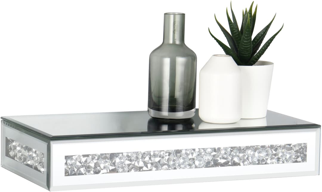 MIRRORS AND MORE Wandregal Glitty | Silber
