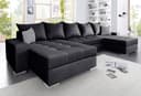 COLLECTION AB Wohnlandschaft Josy XXL U-Form | Schwarz