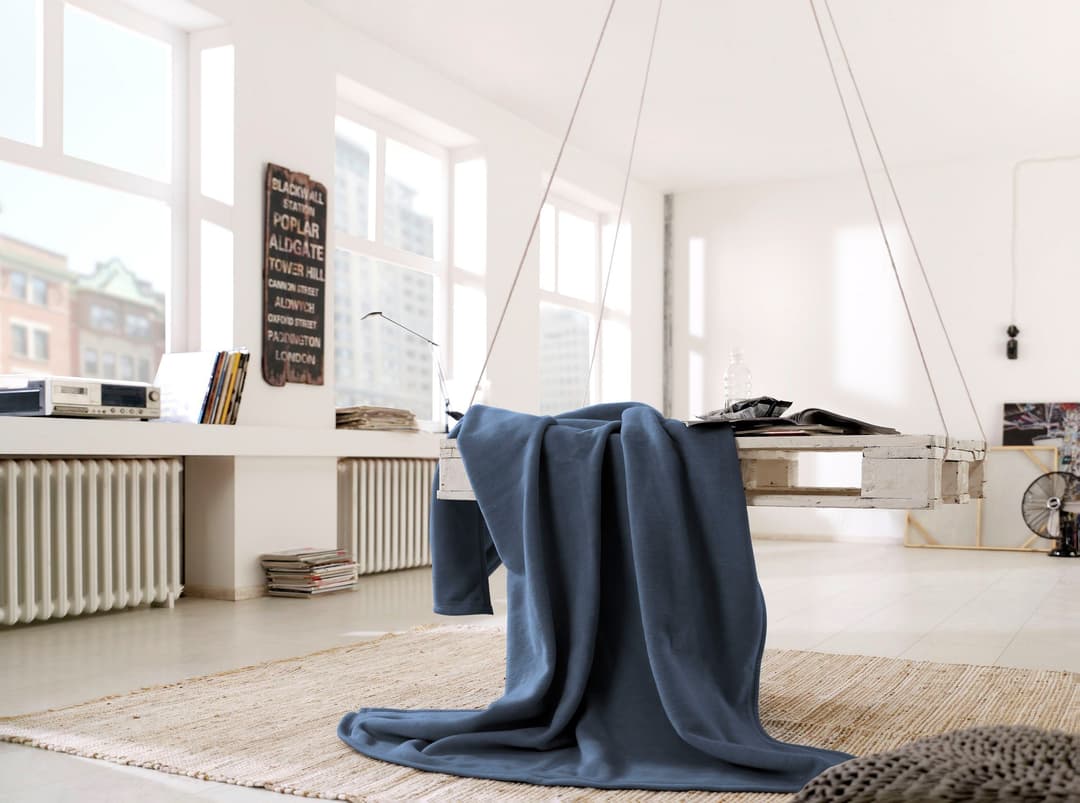 Biederlack Cotton Home Wohndecke | Blau