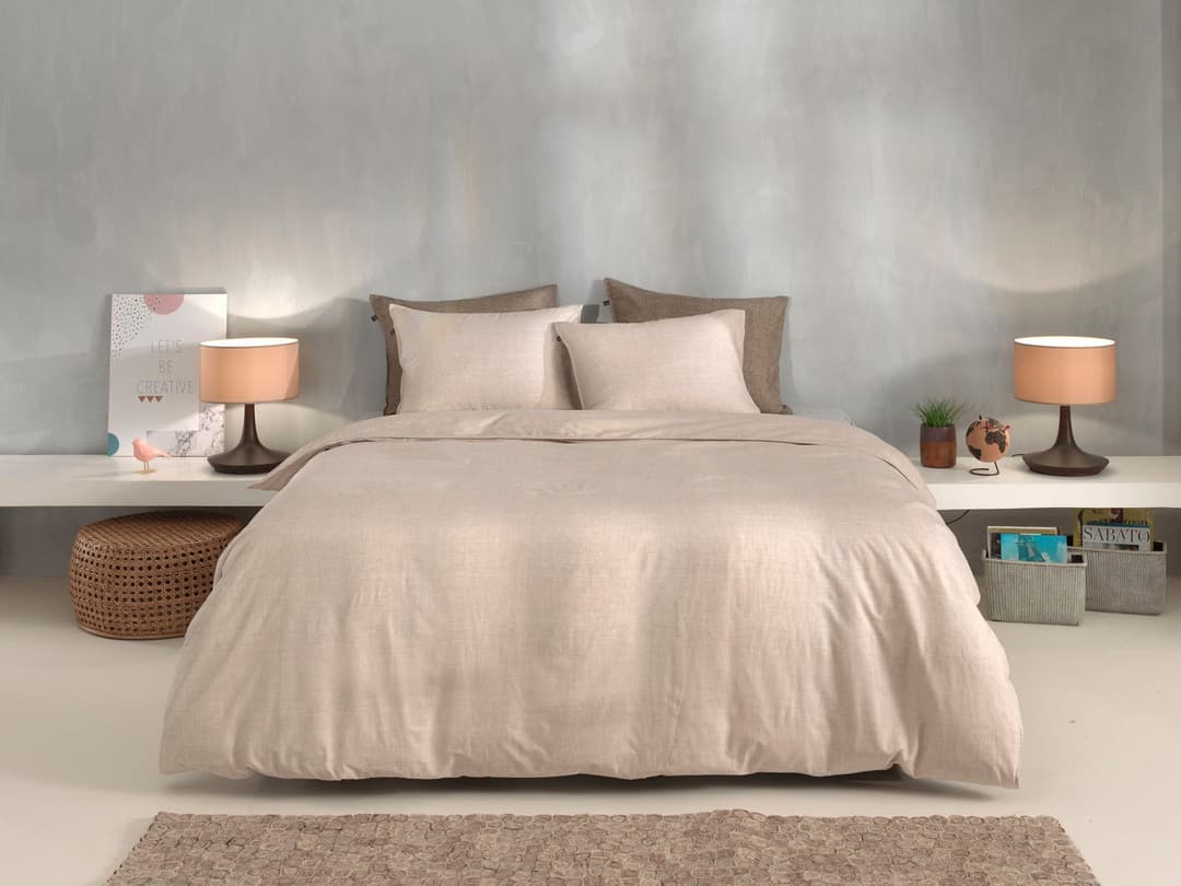 ZO HOME Lino Bettwäsche-Set | Beige