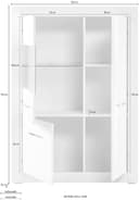 Home affaire Vitrine BIANCO Höhe 142 cm | Weiß 4