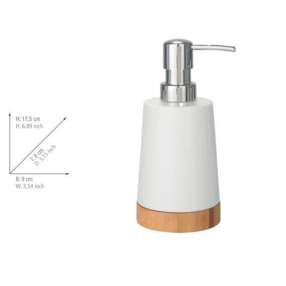 Wenko Seifenspender Bamboo | Weiß