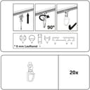GARDINIA Gardinengleiter Drehgleiter | Weiß 4