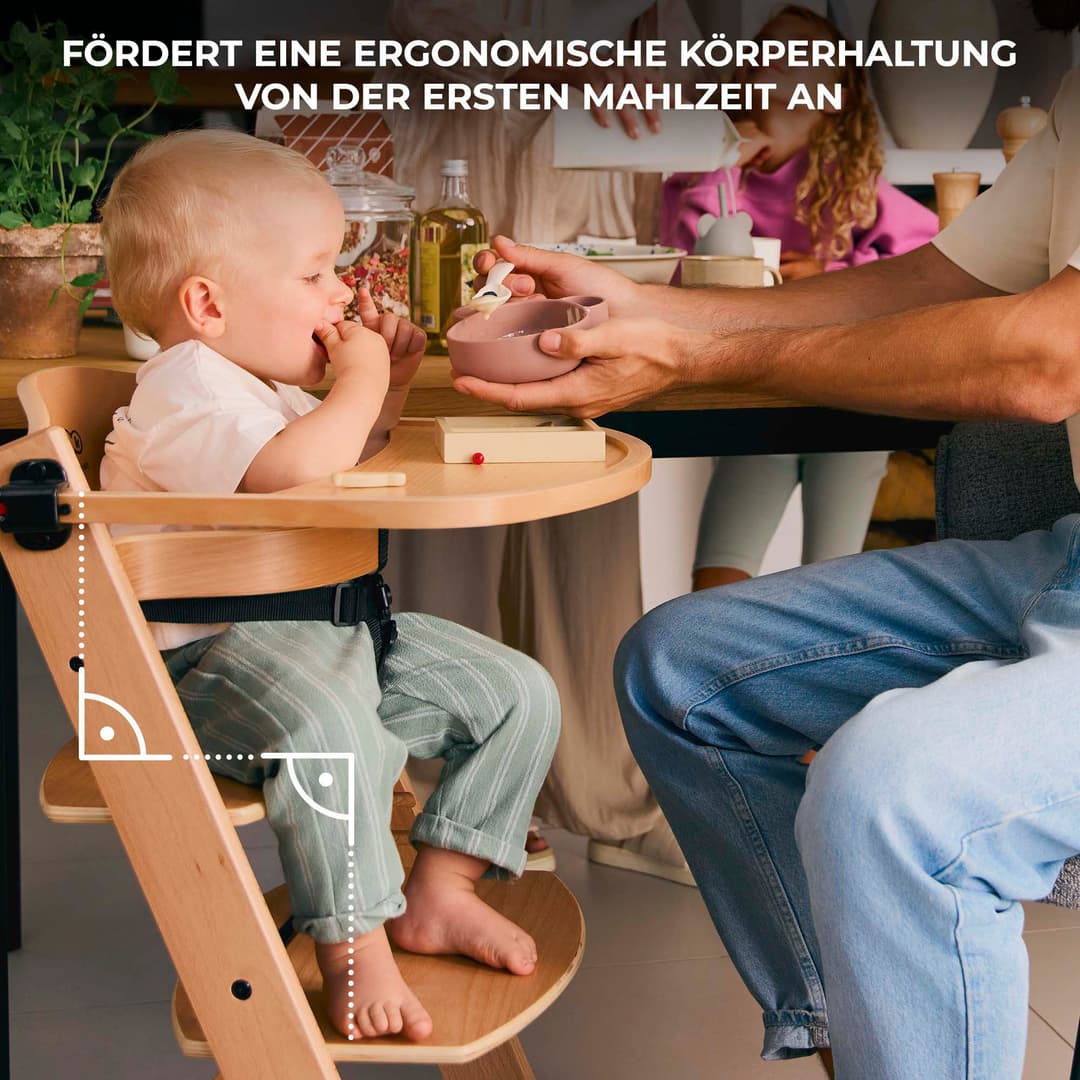 Kinderkraft ENOCK Kombihochstuhl | Holztöne