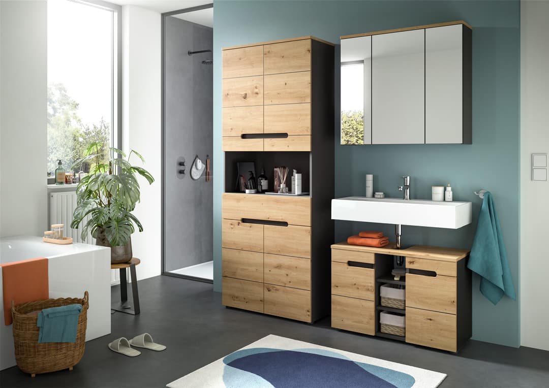 welltime Spiegelschrank REHAT | Braun