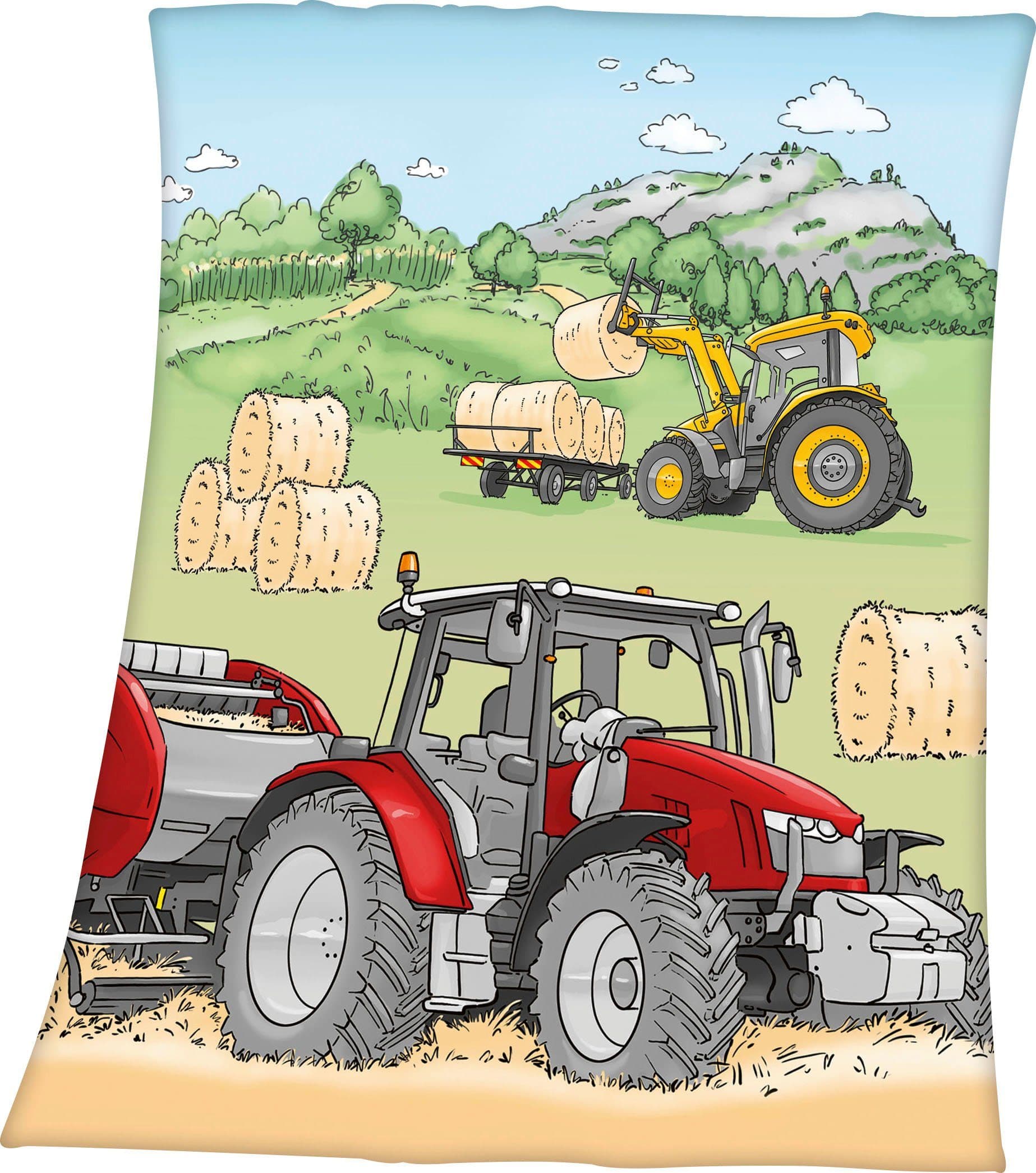 Kinderdecke Traktor | Mehrfarbig