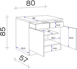 Flex-Well Unterschrank Wito | Weiß
