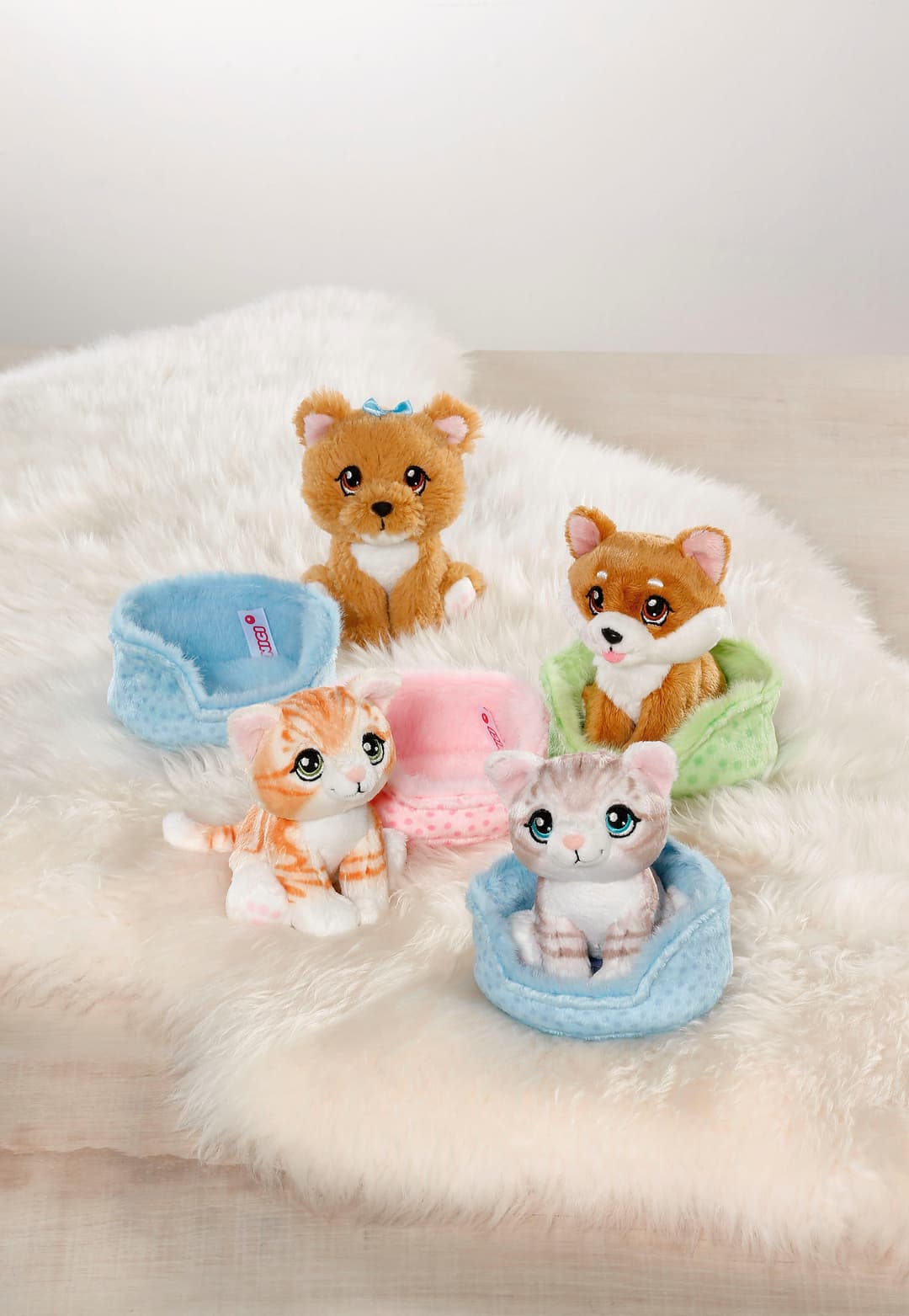 Nici Little Paws Yorkshire Hund im Körbchen | Braun