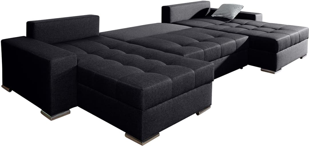 COLLECTION AB Wohnlandschaft Josy XXL U-Form | Schwarz