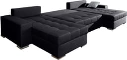 COLLECTION AB Wohnlandschaft Josy XXL U-Form | Schwarz
