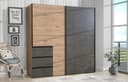 FORTE Schwebetürenschrank Winn | Holztöne