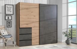 FORTE Schwebetürenschrank Winn | Holztöne