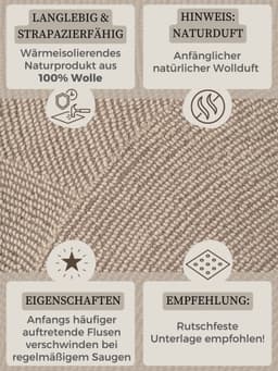 HANSE Home Wollteppich Calmio | Beige