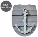 Wenko WC-Sitz Rope mit Relief | Mehrfarbig