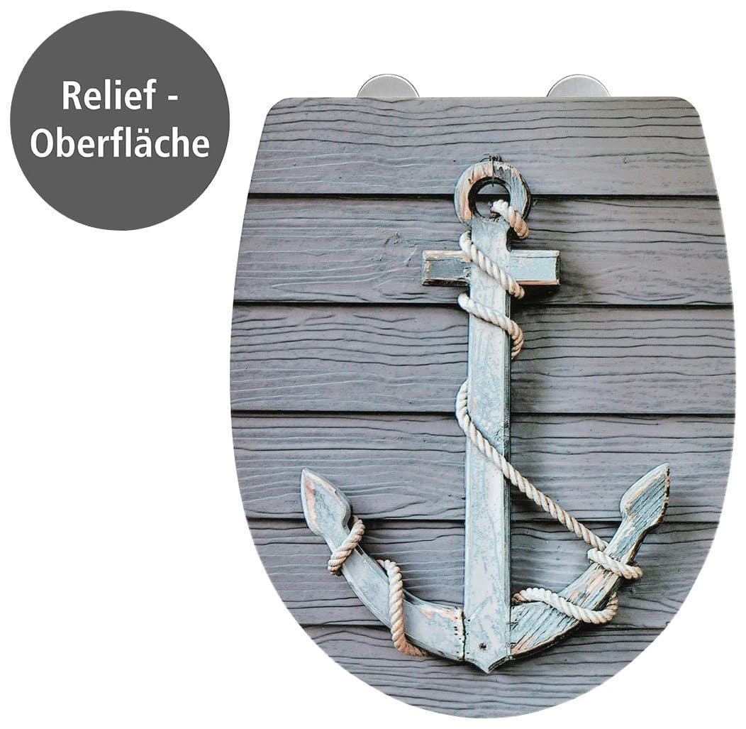 Wenko WC-Sitz Rope mit Relief | Mehrfarbig