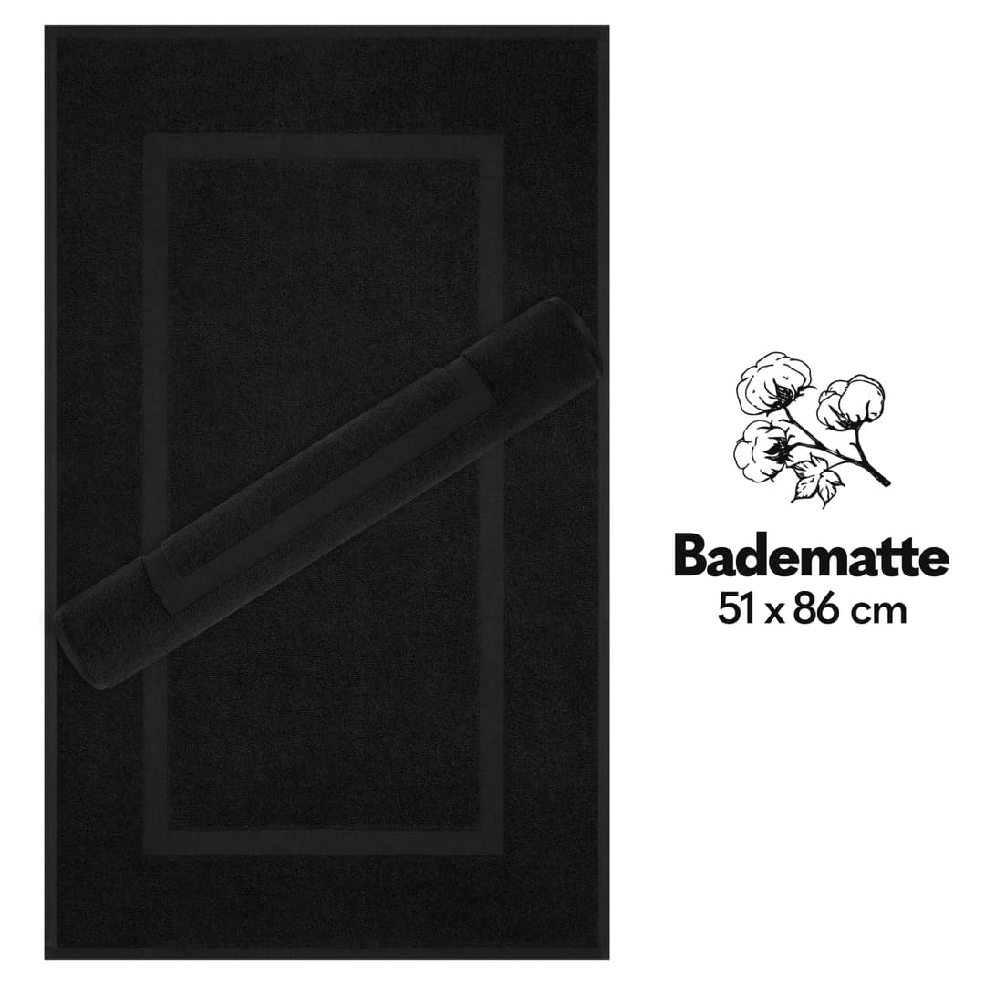 HAMMETEX Hotelmatte | Schwarz