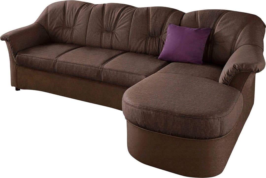 DOMO collection Ecksofa Flores Schlafsofa | Braun