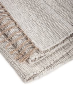 carpetfine Teppich Kelim Chindi uni | Weiß