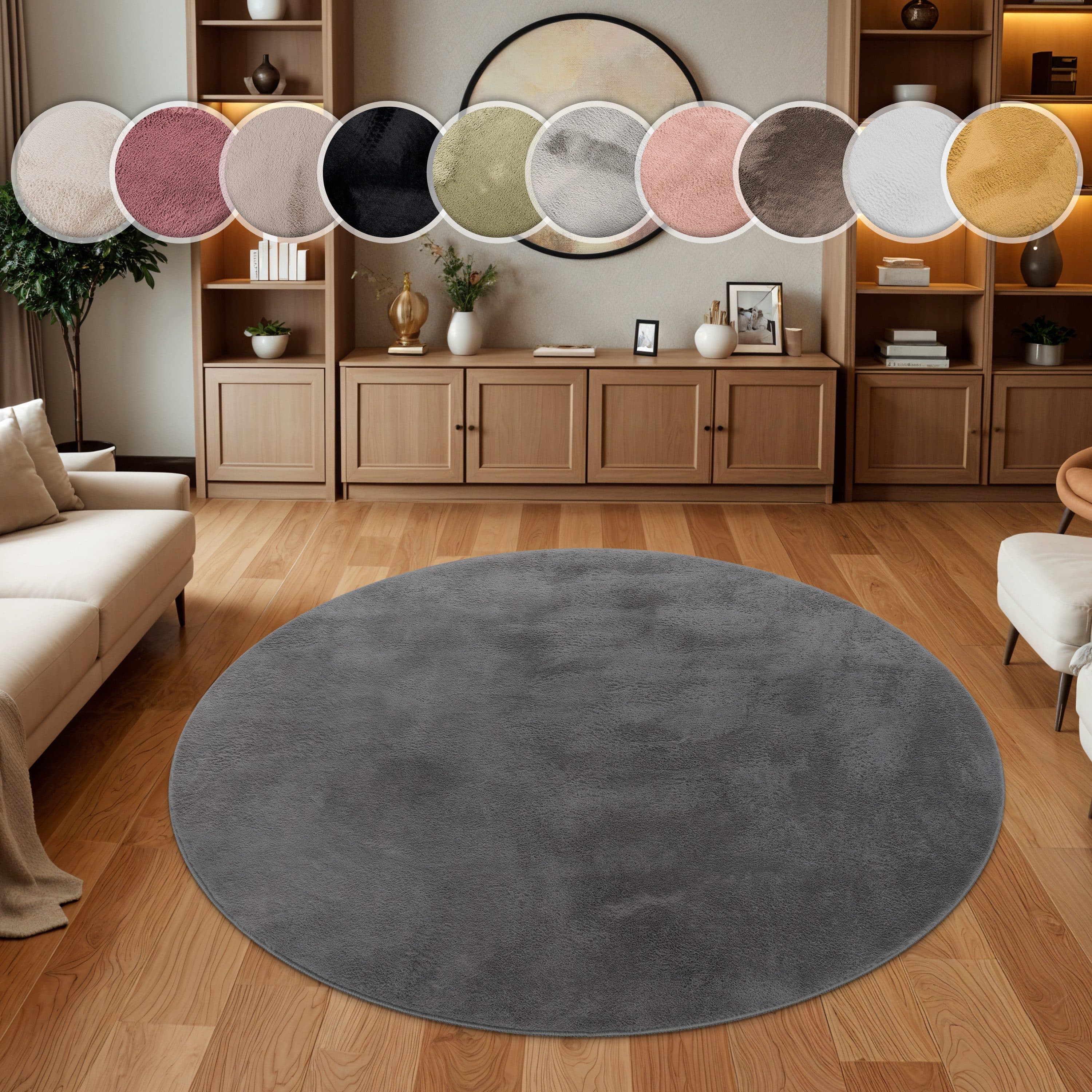 Paco Home Fellteppich Kunstfell Soft 380 | Grau