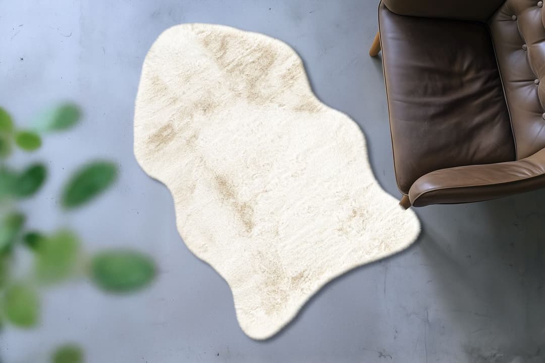 Obsession Infinity 201 Kunstfell Teppich | Beige