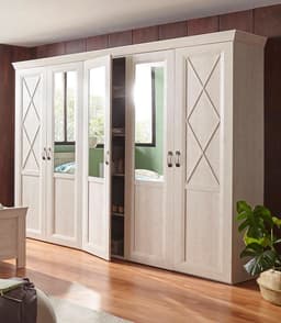 FORTE Kleiderschrank Kashmir | Weiß