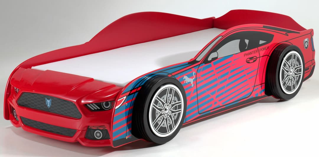 Vipack Autobett Sport-Wagen Optik | Rot