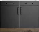 wiho Küchen Unterschrank Elba Breite 100 cm | Braun 2