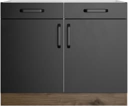 wiho Küchen Unterschrank Elba Breite 100 cm | Braun