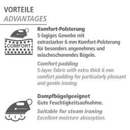 WENKO Air Comfort XL/Universal Bügelbrettbezug | Grau