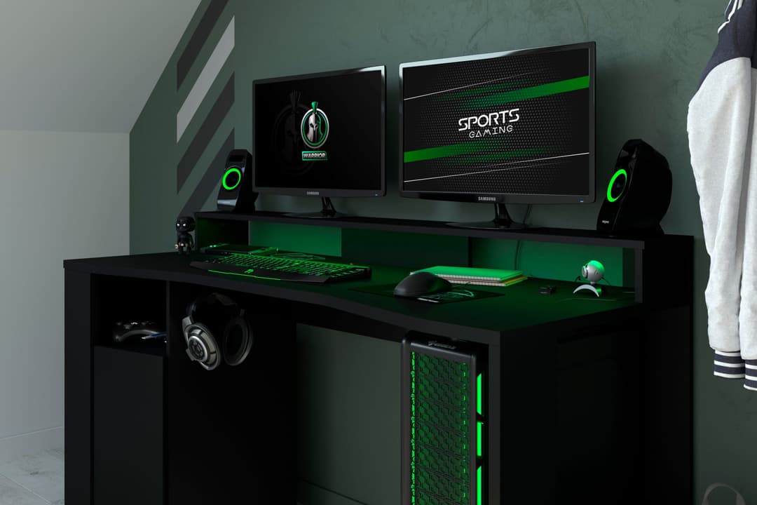 Parisot Kinderschreibtisch Gaming | Schwarz