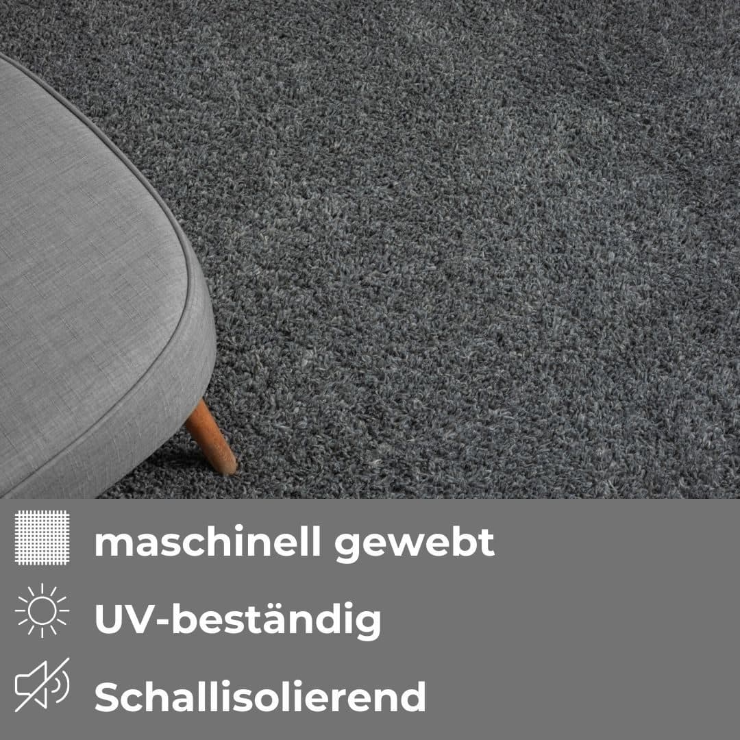 OTTO home Hochflor-Teppich Banji | Grau