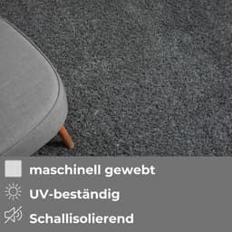 OTTO home Hochflor-Teppich Banji | Grau
