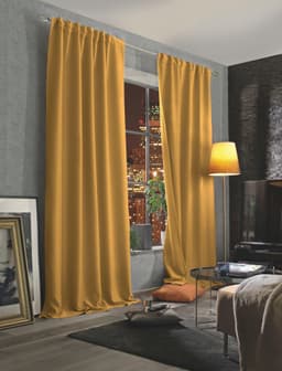 Home Basics Vorhang ACUSTICO | Gelb
