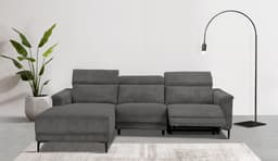 OTTO home Ecksofa LUND Cord | Grau