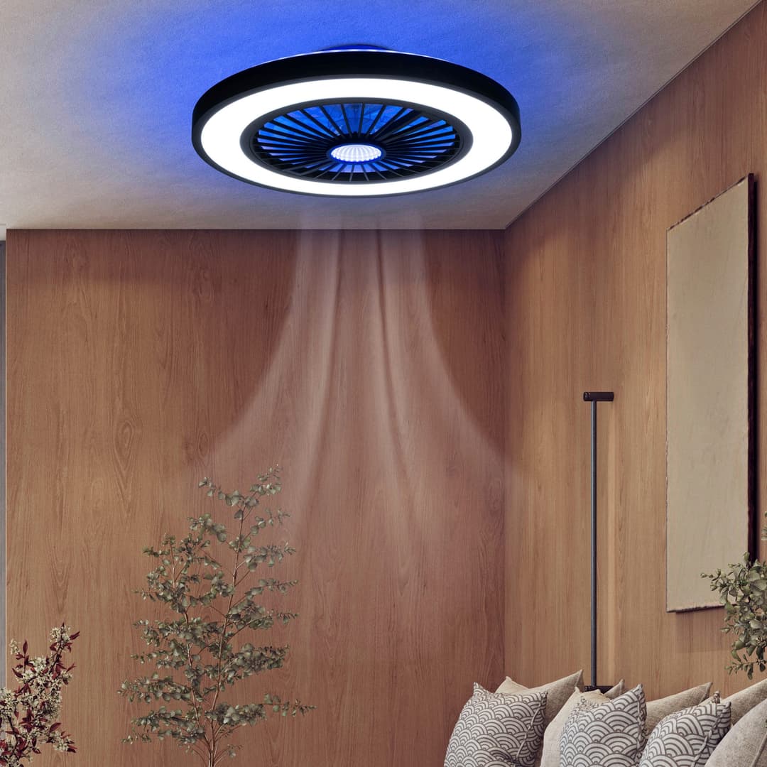 OTTO home LED Deckenleuchte Jorrick Deckenventilator | Schwarz