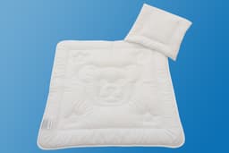 Dreams Steppbett + Kopfkissen Teddybär | Weiß
