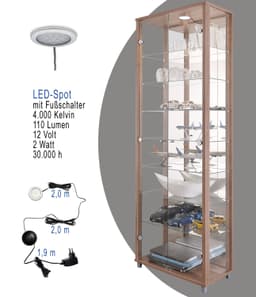 fif möbel Vitrine OPTIMA | Braun