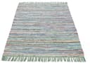 carpetfine Kelim Chindi Teppich | Grün