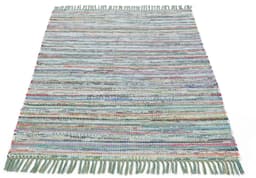 carpetfine Kelim Chindi Teppich | Grün