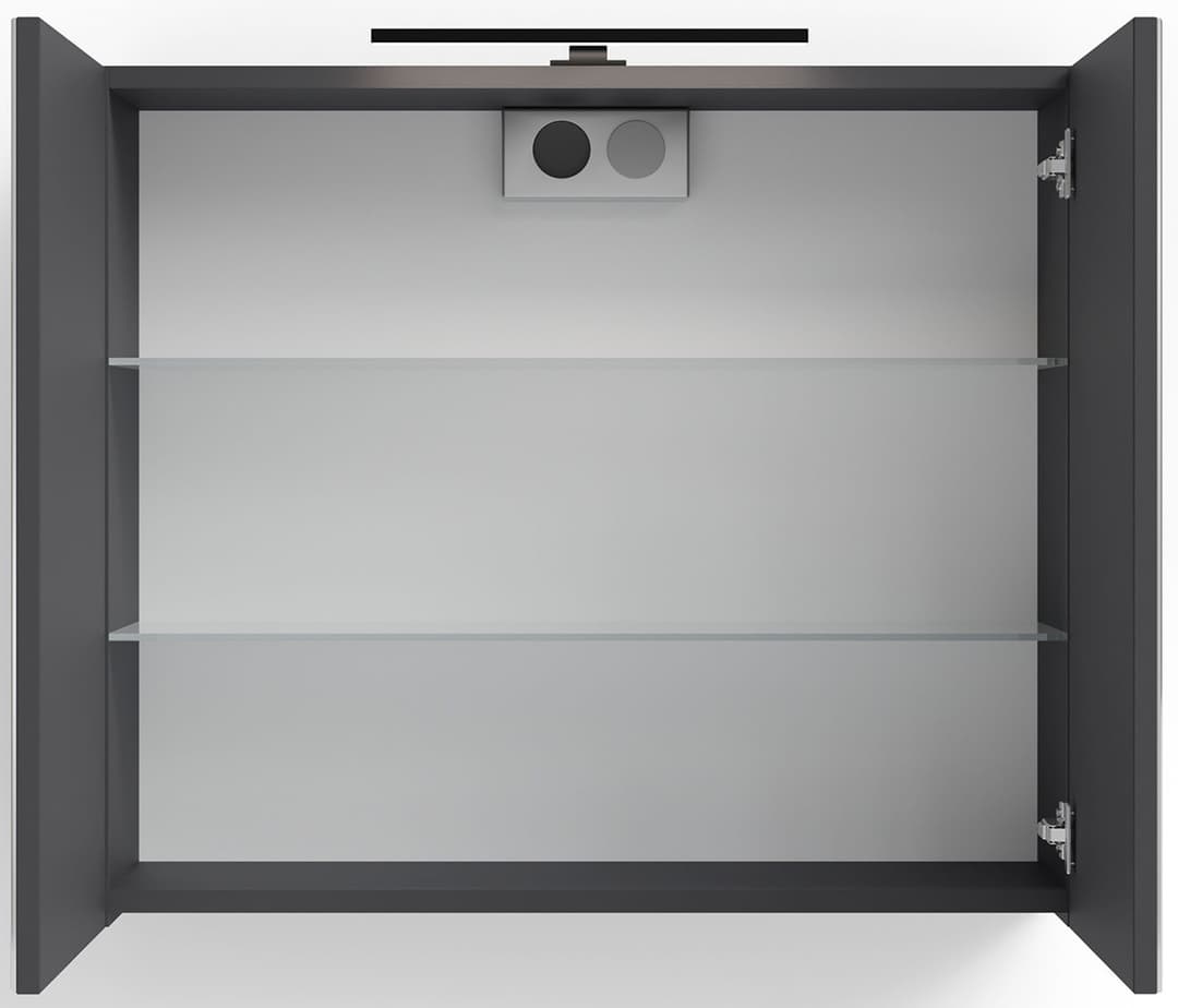 byLIVING Spiegelschrank Serie Spree | Schwarz