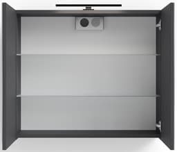 byLIVING Spiegelschrank Serie Spree | Schwarz