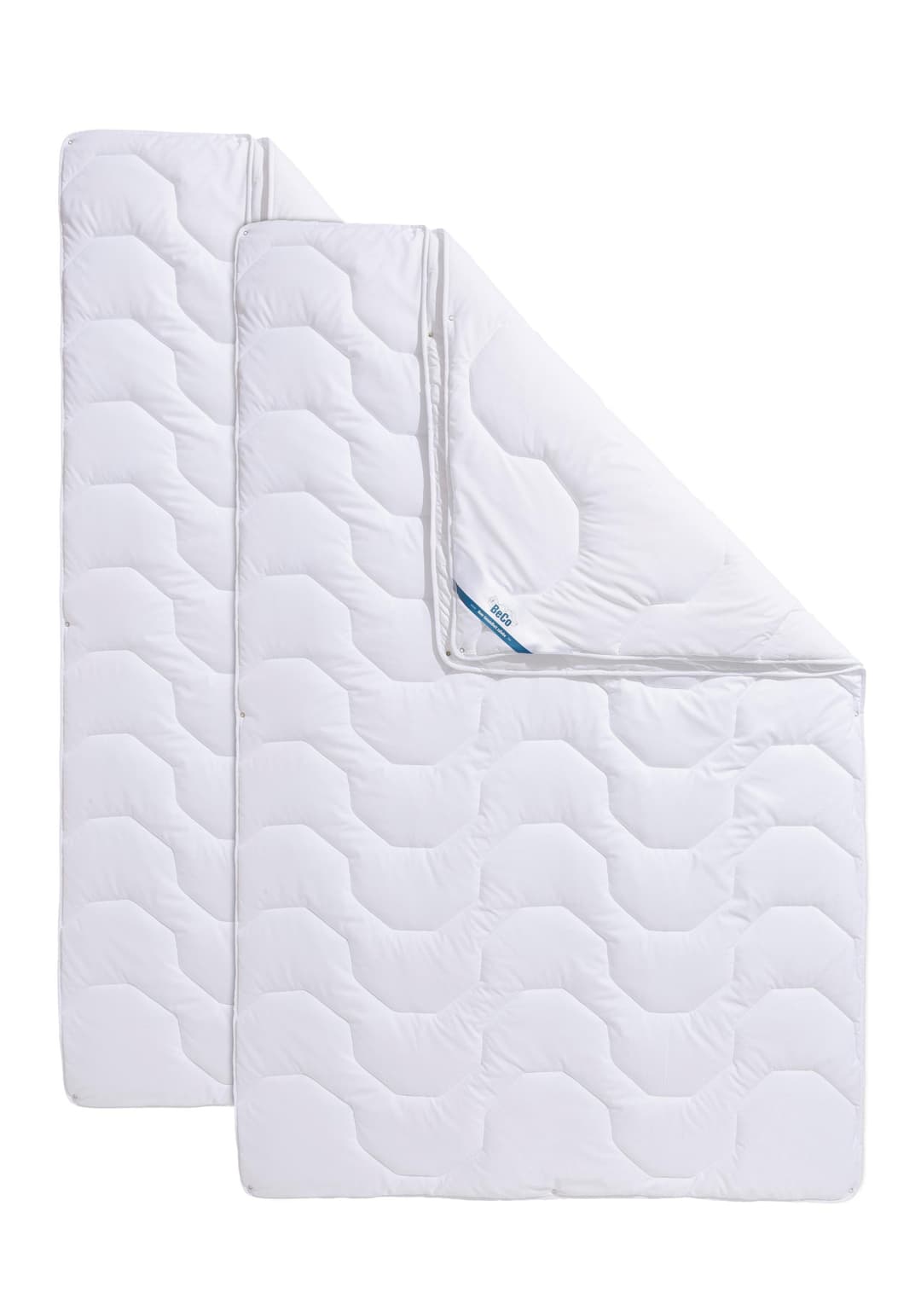 Beco Microfaserbettdecke 2 für 1 | Weiß