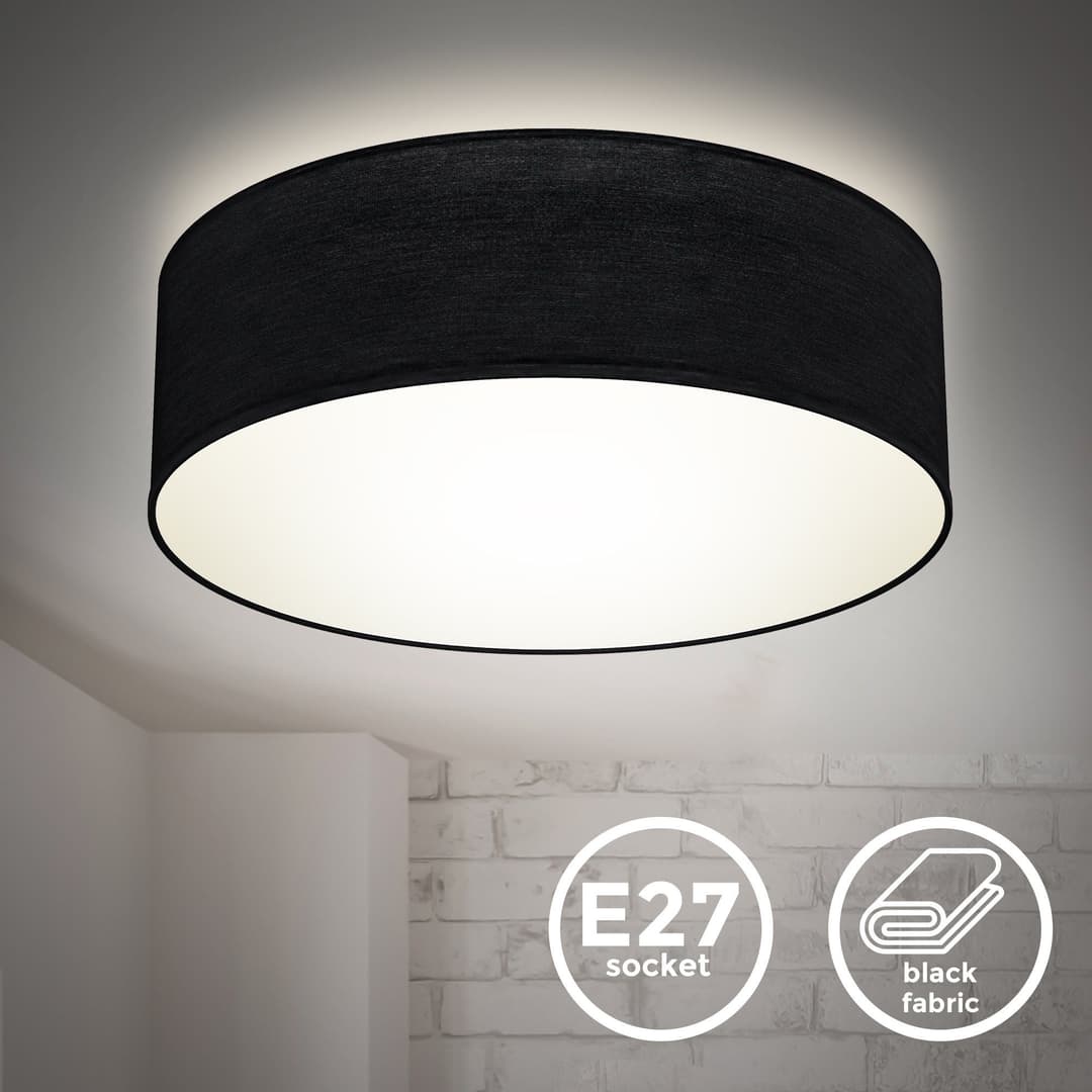 B.K.Licht LED Deckenleuchte | Schwarz