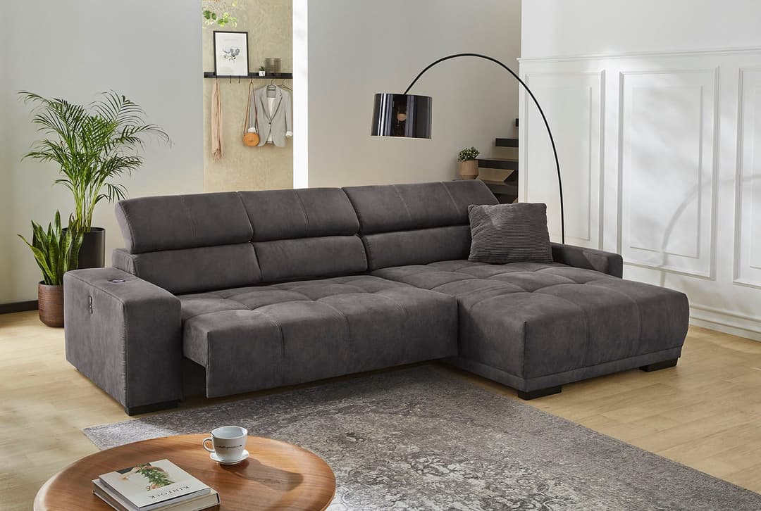 Jockenhöfer Gruppe Ecksofa Le Mans L-Form | Grau