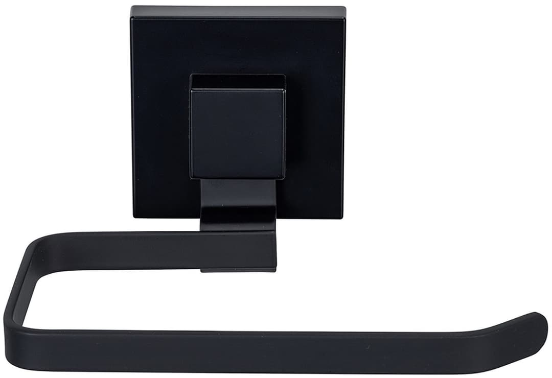 WENKO Toilettenpapierhalter Vacuum-Loc® Modell Quadro | Schwarz