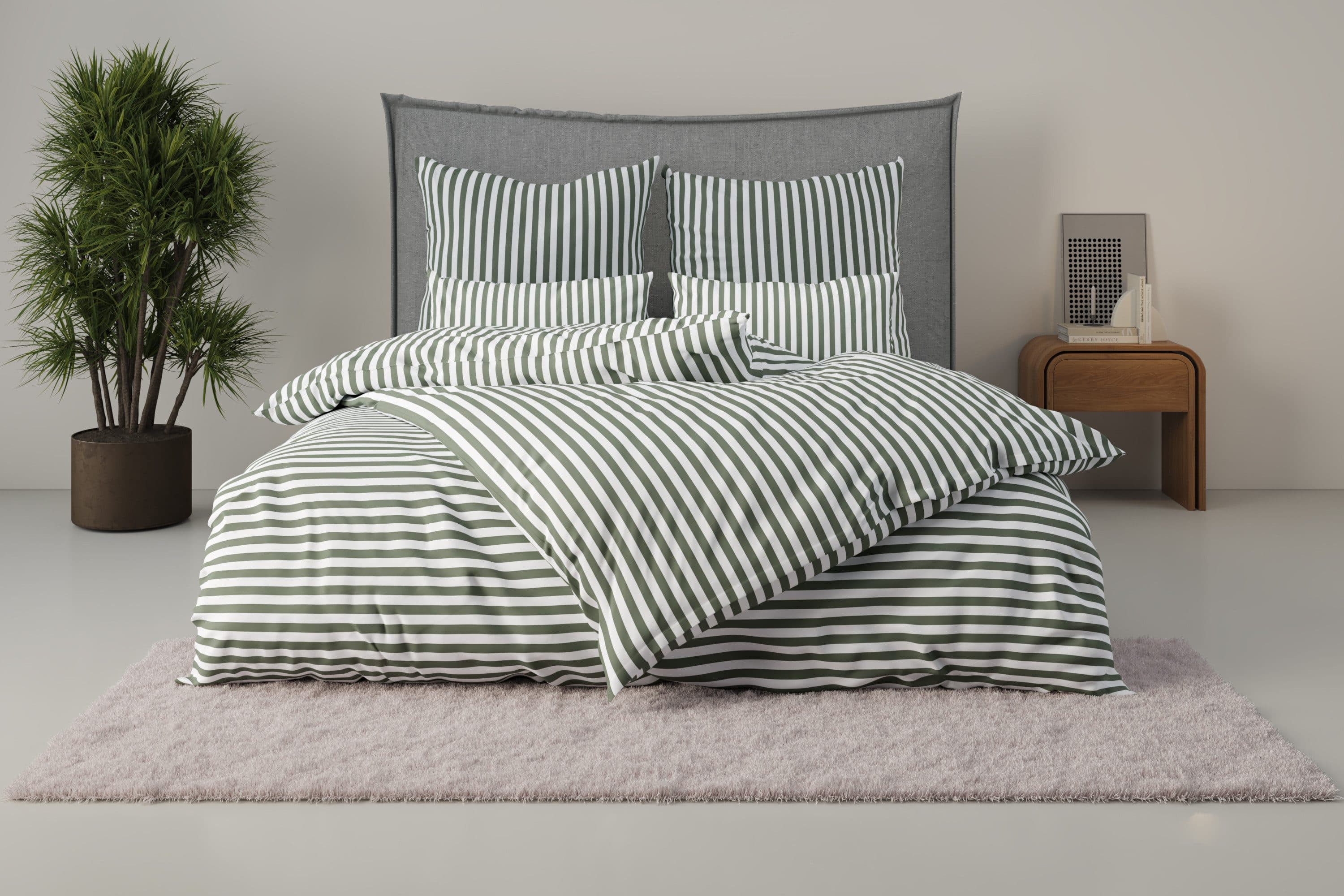 LeGer Home by Lena Gercke Bettwäsche Linnea | Grün